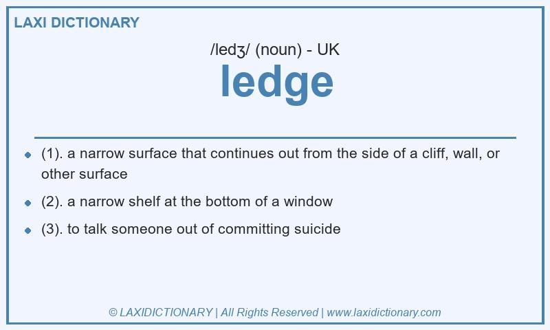 Definition ledge in British English
