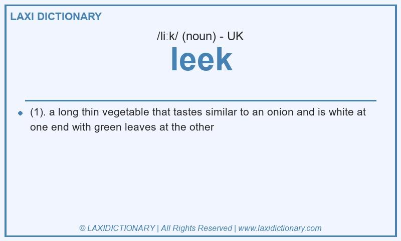 Definition leek in British English