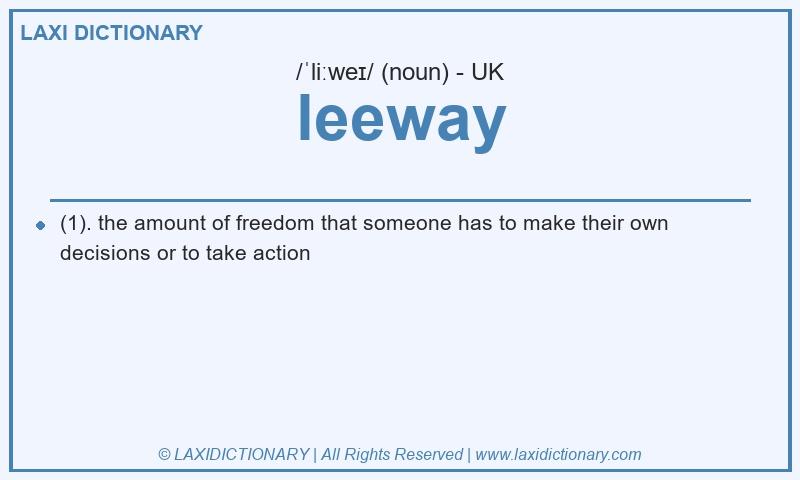 Definition leeway in British English