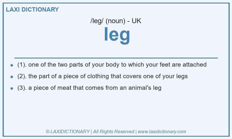 Definition leg in British English