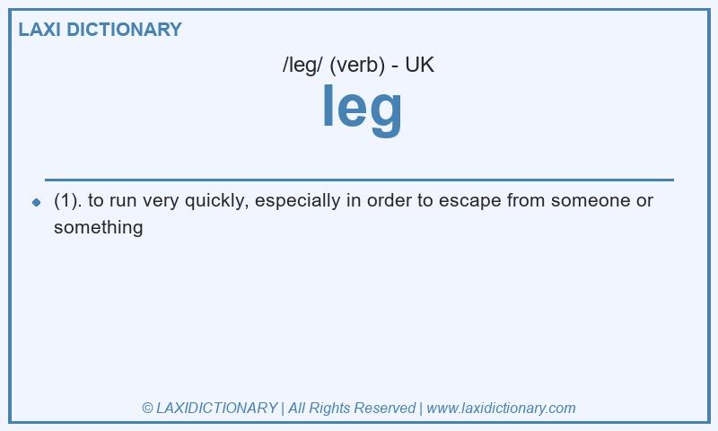 Definition leg in British English