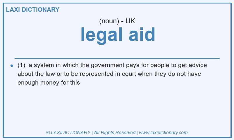 Definition legal aid in British English