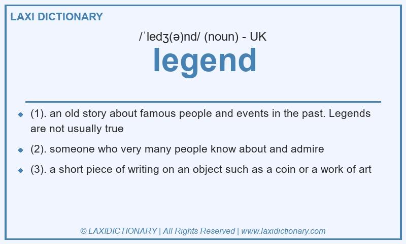 Definition legend in British English