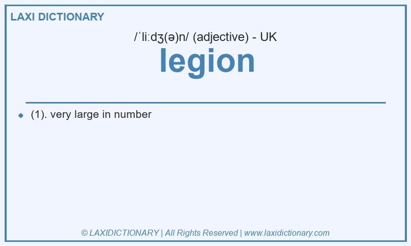 Definition legion in British English
