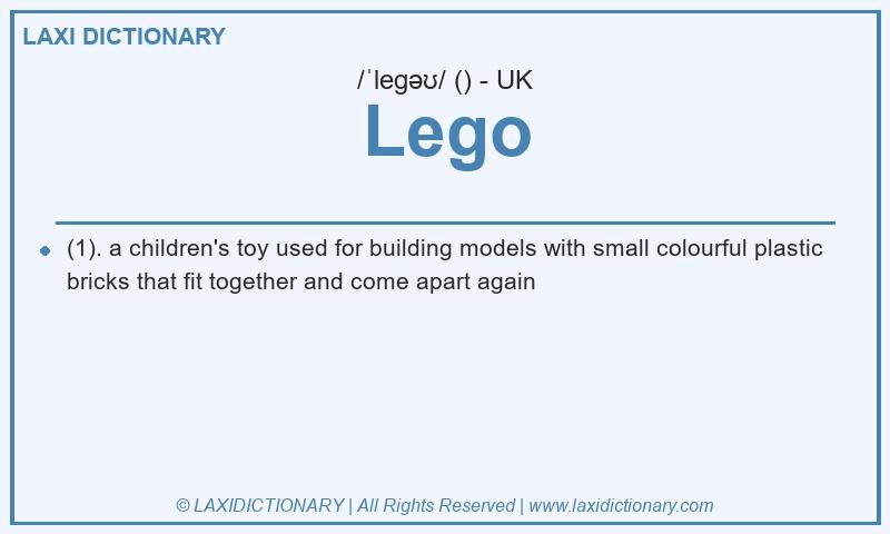 Definition Lego in British English