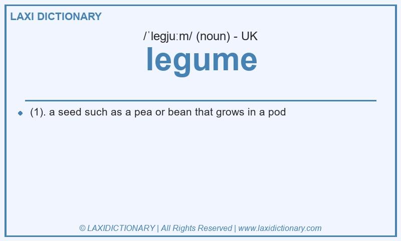 Definition legume in British English