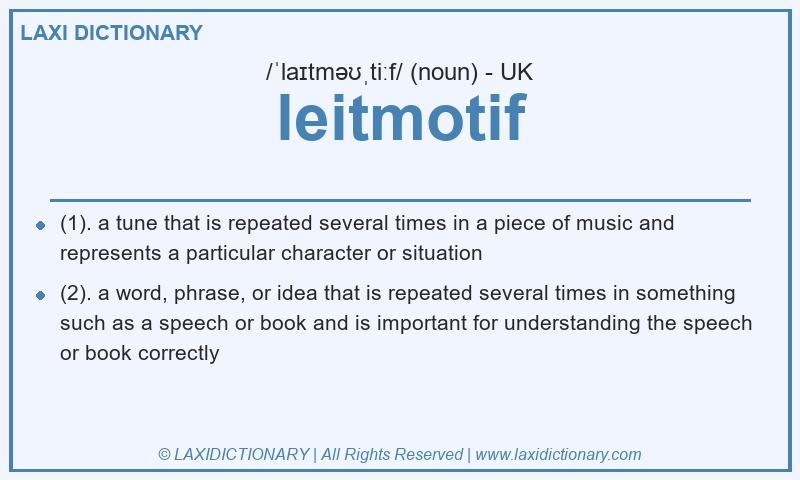 Definition leitmotif in British English