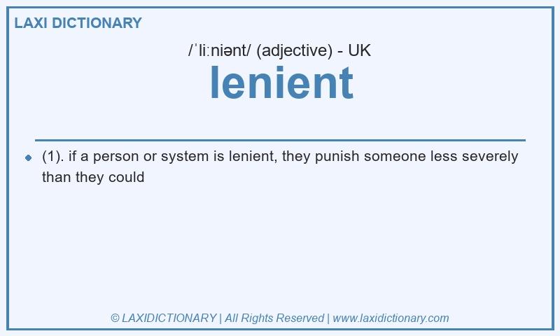 Definition lenient in British English