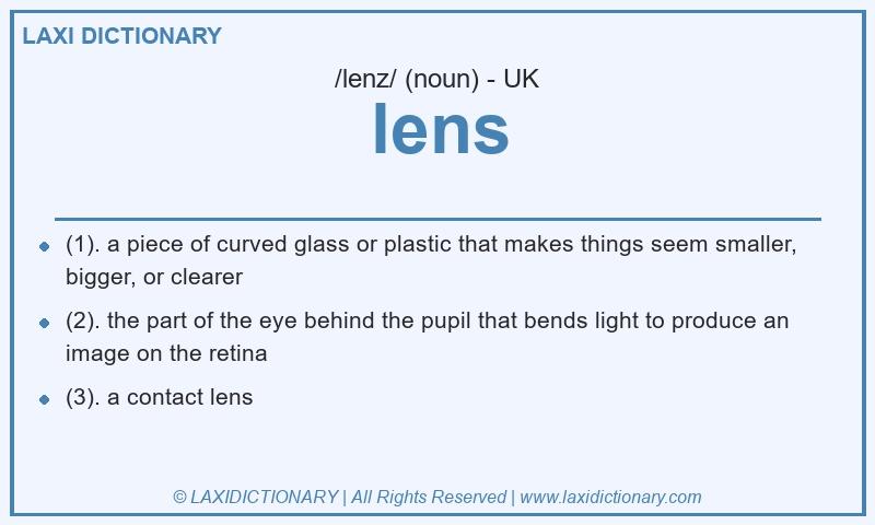 Definition lens in British English