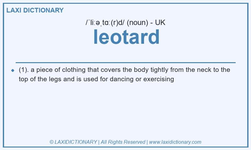 Definition leotard in British English