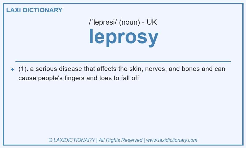 Definition leprosy in British English