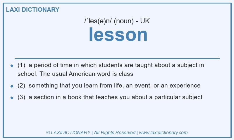Definition lesson in British English