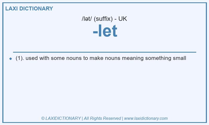 Definition -let in British English