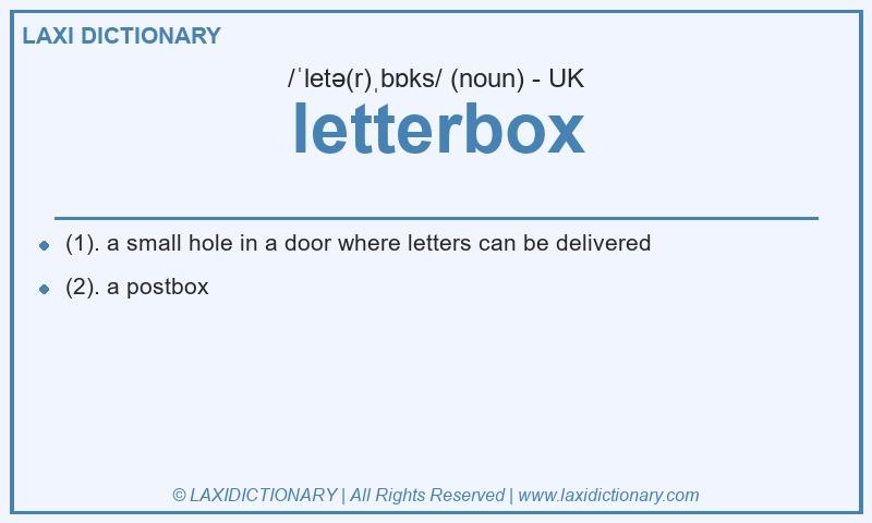 Definition letterbox in British English