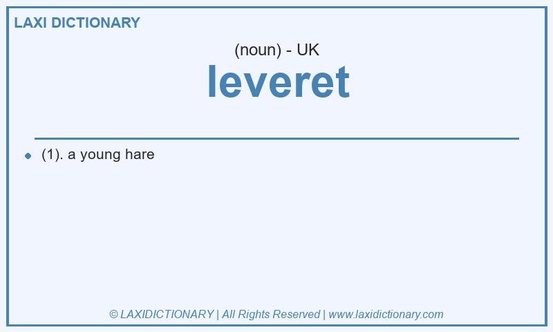 Definition leveret in British English