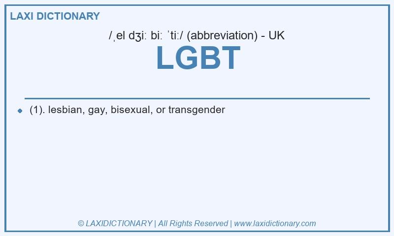 Definition LGBT in British English