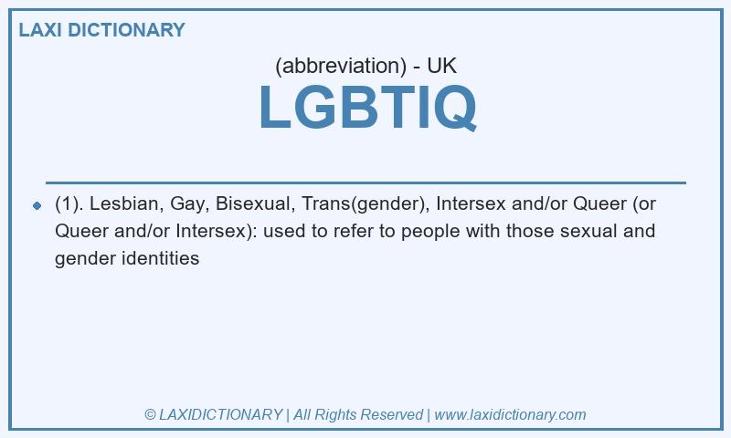 Definition LGBTIQ in British English