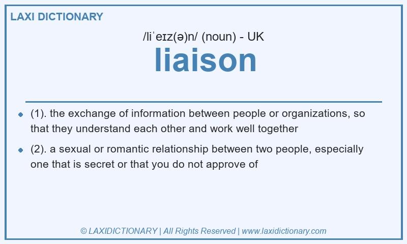 Definition liaison in British English