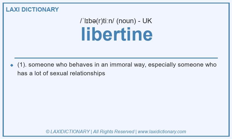Definition libertine in British English