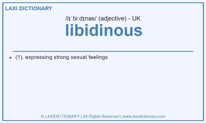 Definition libidinous in British English
