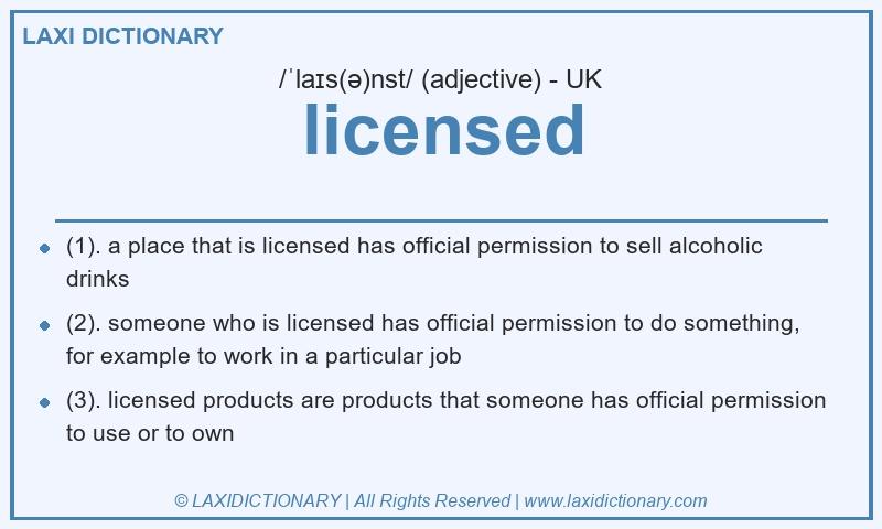Definition licensed in British English