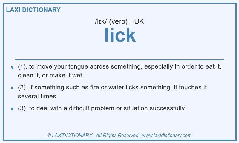 Definition lick in British English