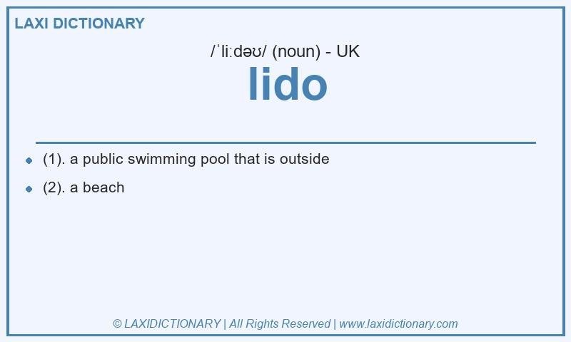 Definition lido in British English