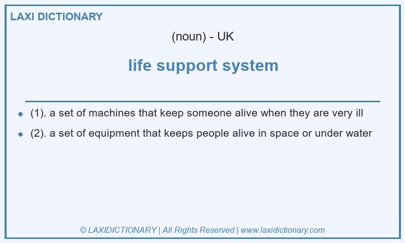 Definition life support system in British English