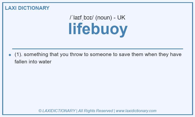 Definition lifebuoy in British English