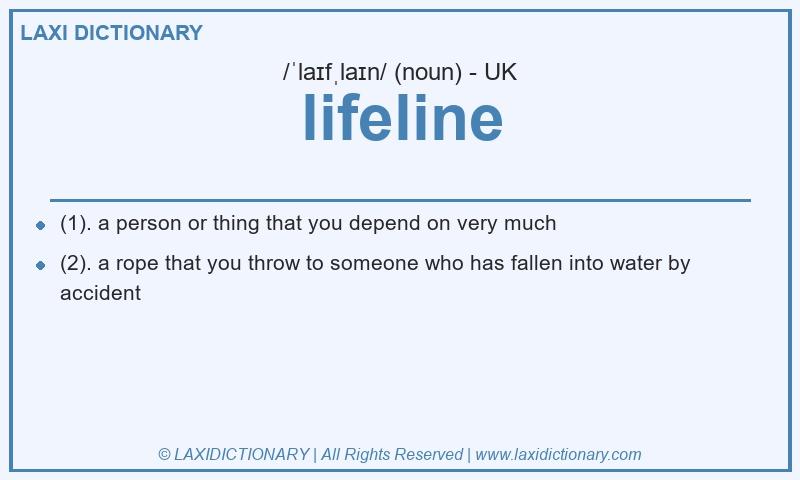 Definition lifeline in British English