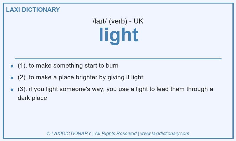 Definition light in British English