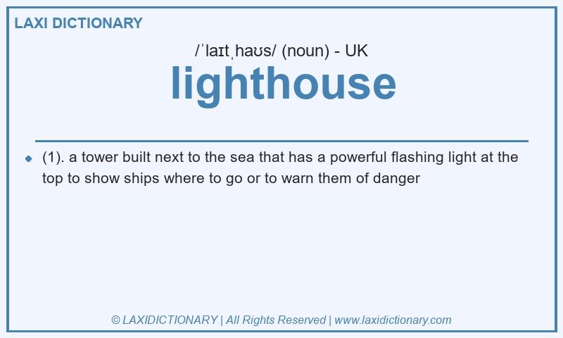 Definition lighthouse in British English