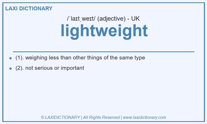 Definition lightweight in British English