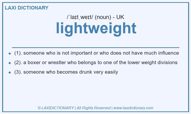 Definition lightweight in British English