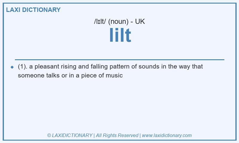 Definition lilt in British English