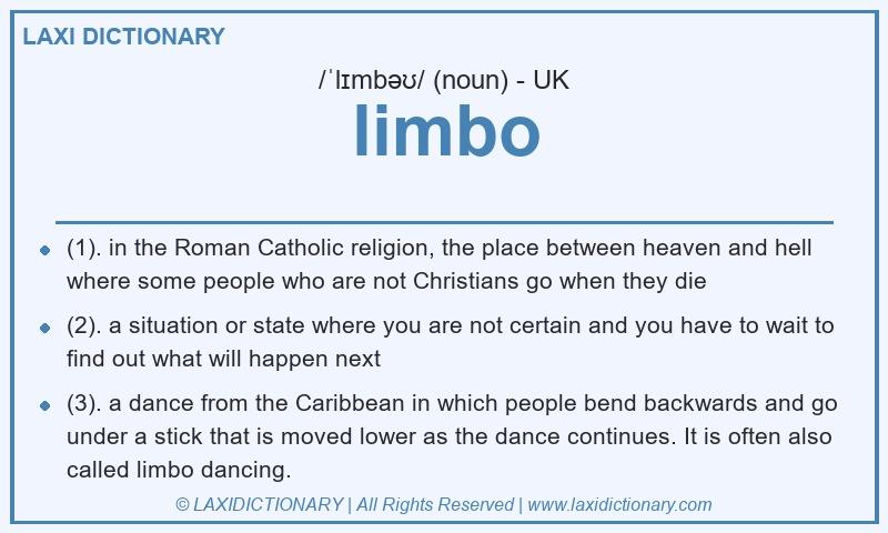 Definition limbo in British English
