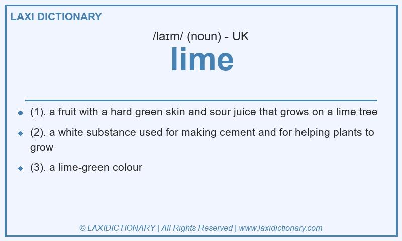 Definition lime in British English
