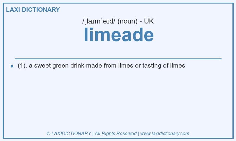 Definition limeade in British English