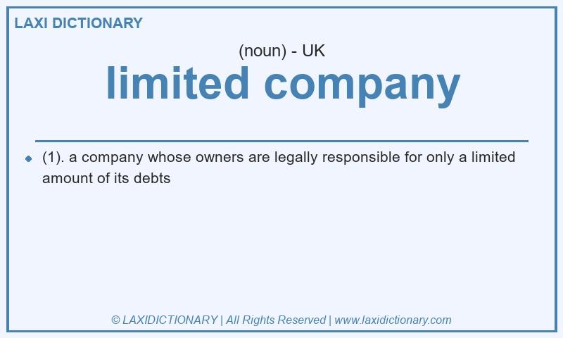 Definition limited company in British English
