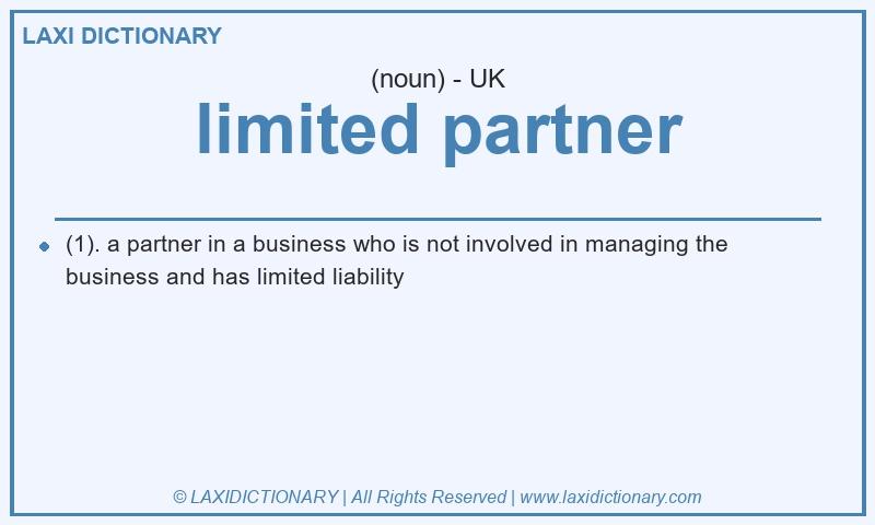 Definition limited partner in British English