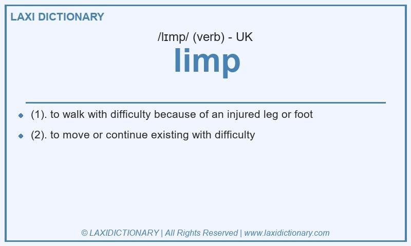 Definition limp in British English