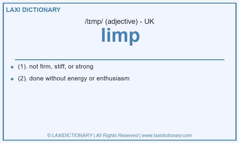 Definition limp in British English