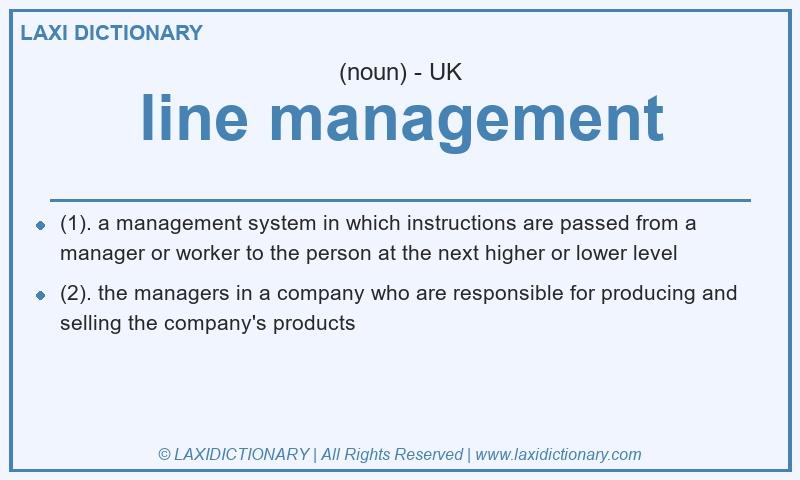 Definition line management in British English