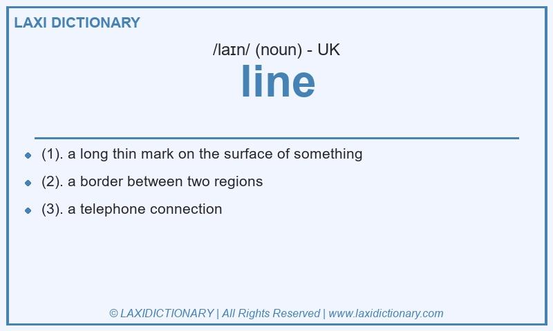 Definition line in British English