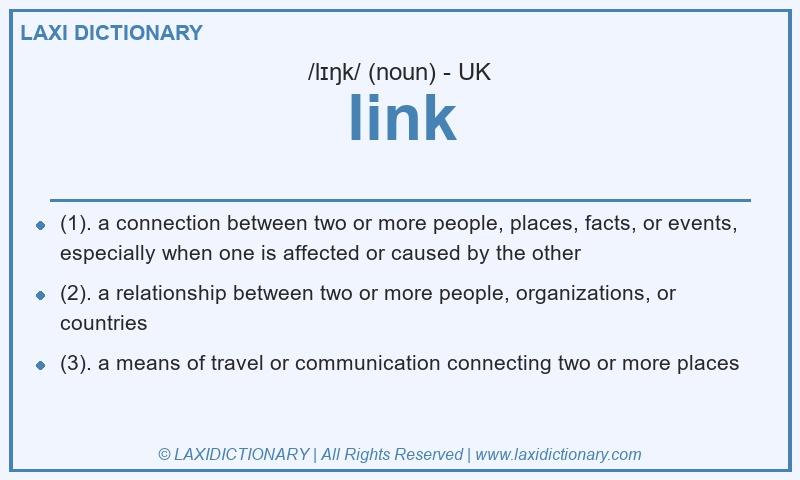 Definition link in British English