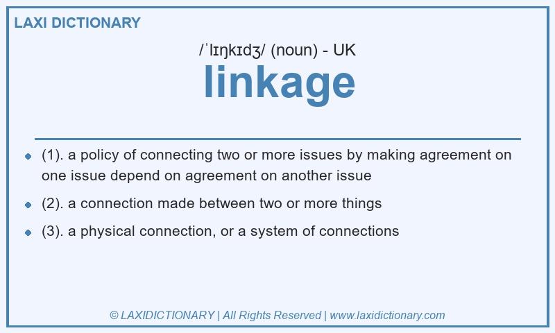 Definition linkage in British English
