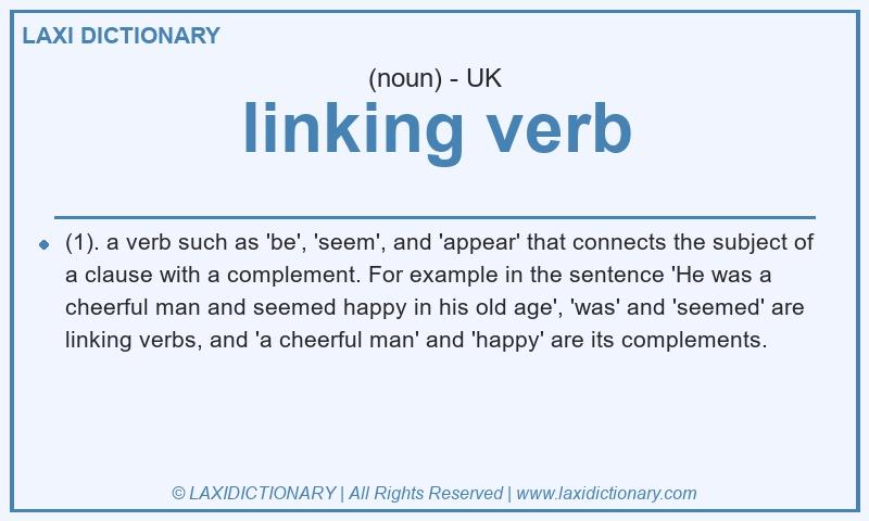 Definition linking verb in British English