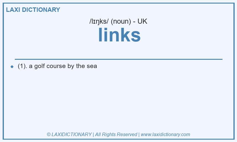 Definition links in British English