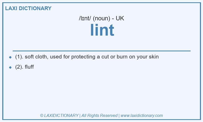 Definition lint in British English