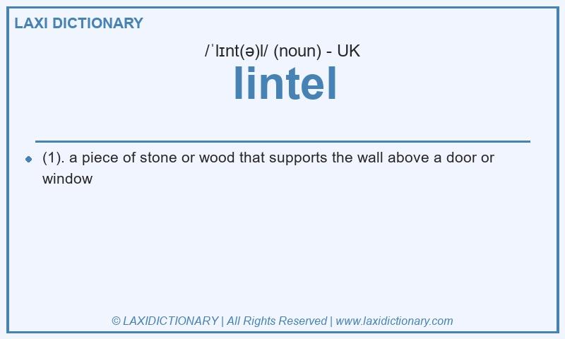 Definition lintel in British English